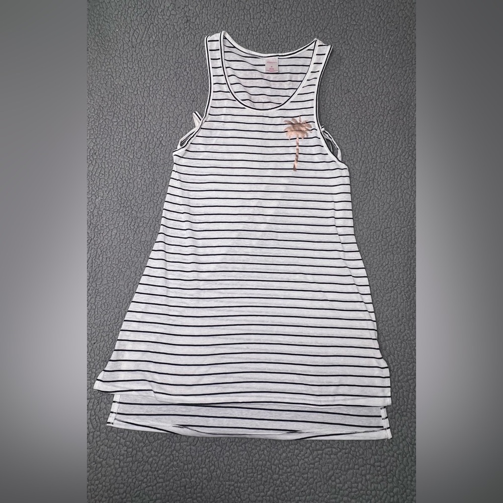 Xhilaration Strappy Side Graphic Print Tank Cover Up Dress Womens Size Medium